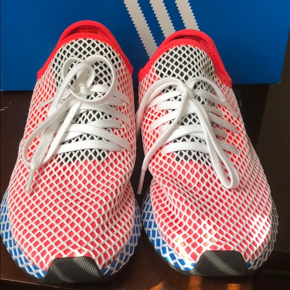 adidas deerupt blue and red